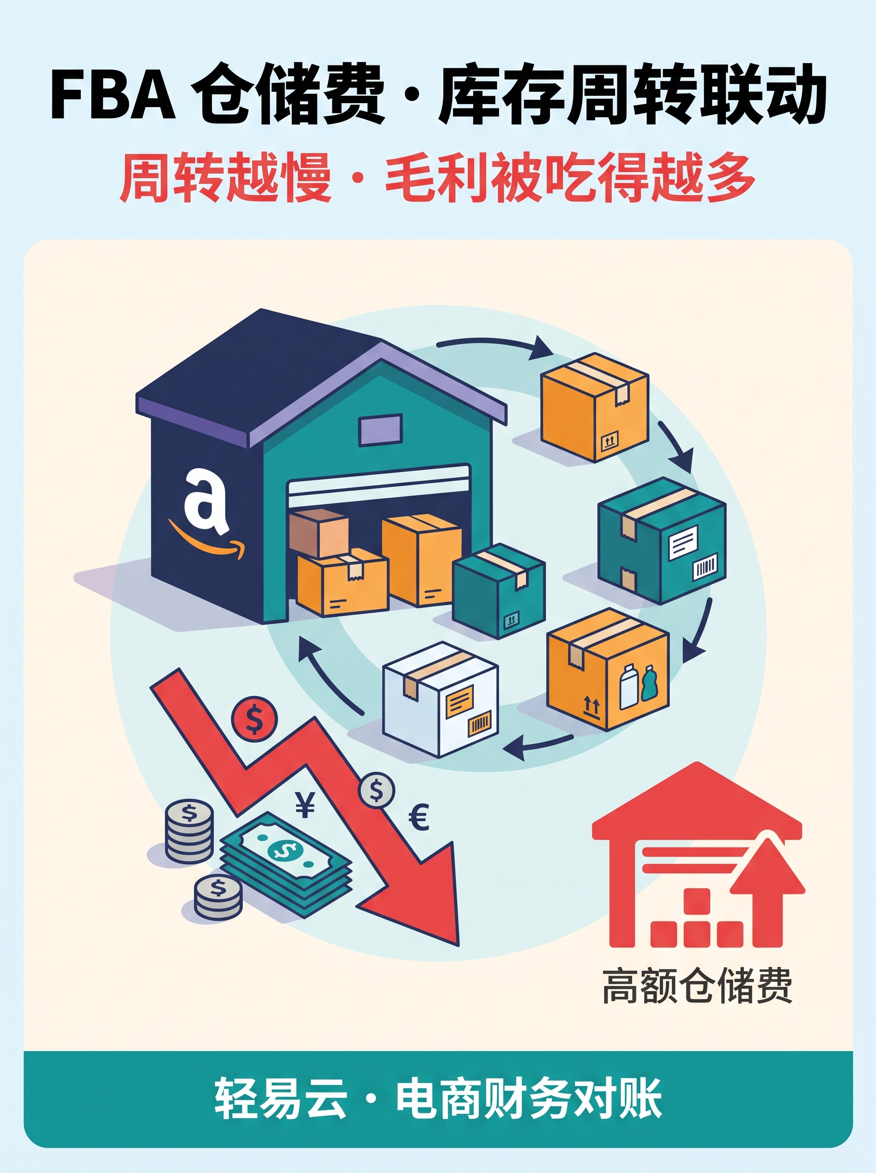 FBA 仓储费 4 类封面：库存周转与对账